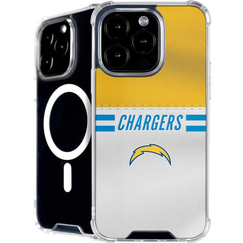 NFL Los Angeles Chargers White Striped iPhone 16 Pro MagSafe Case